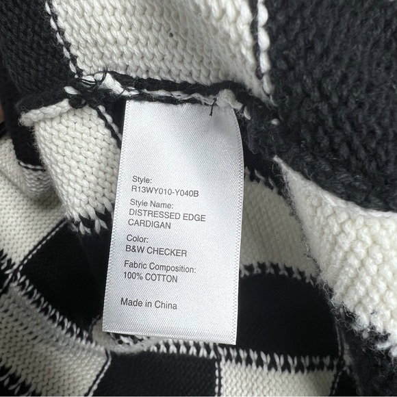 ❌SOLD❌R13 Distressed Edge Checkered Cardigan - Picture 8 of 9